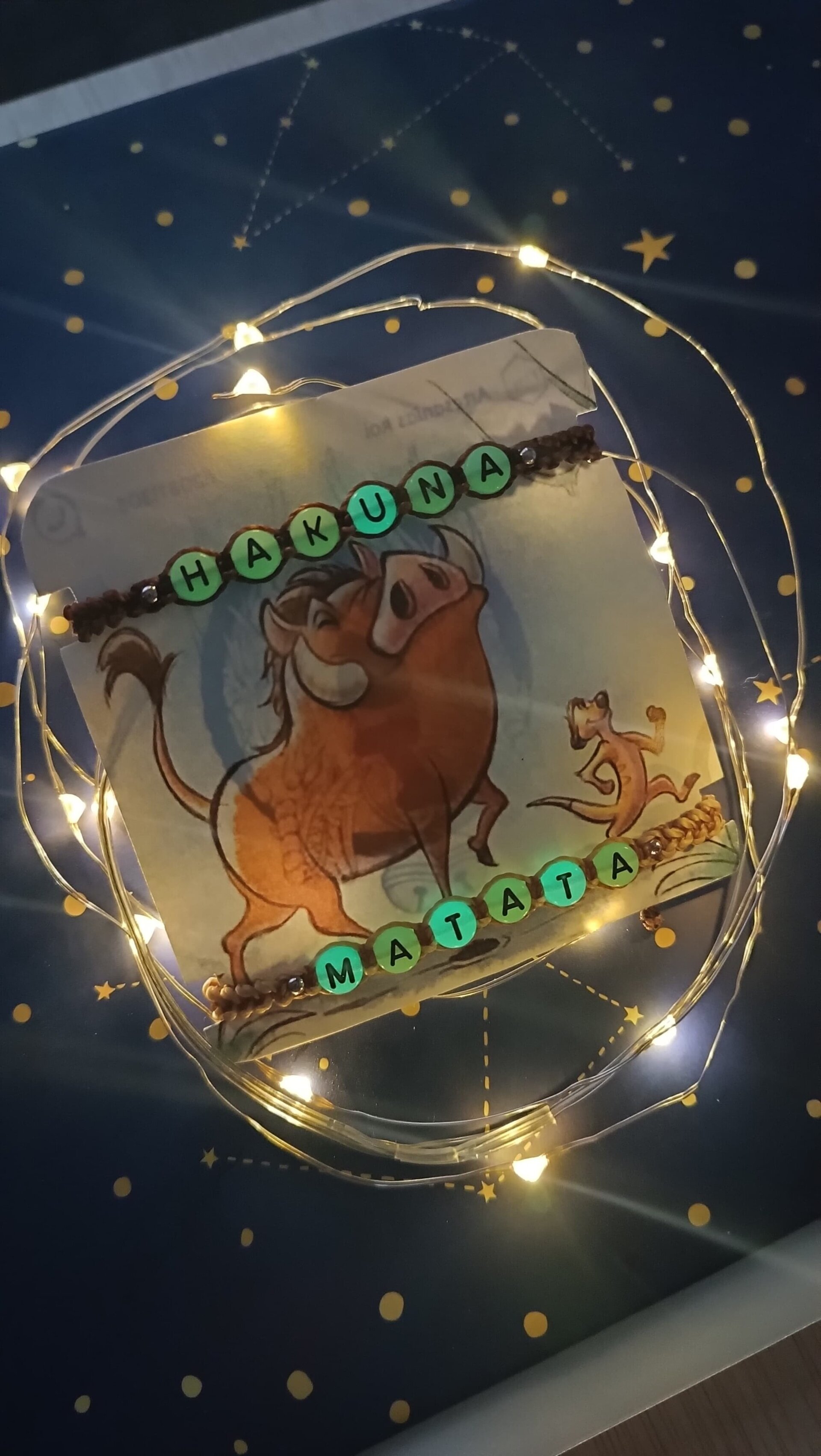 Pulsera Hakuna Matata Disney El Rey León Timón y Pumba Pulseras para compartir - 2