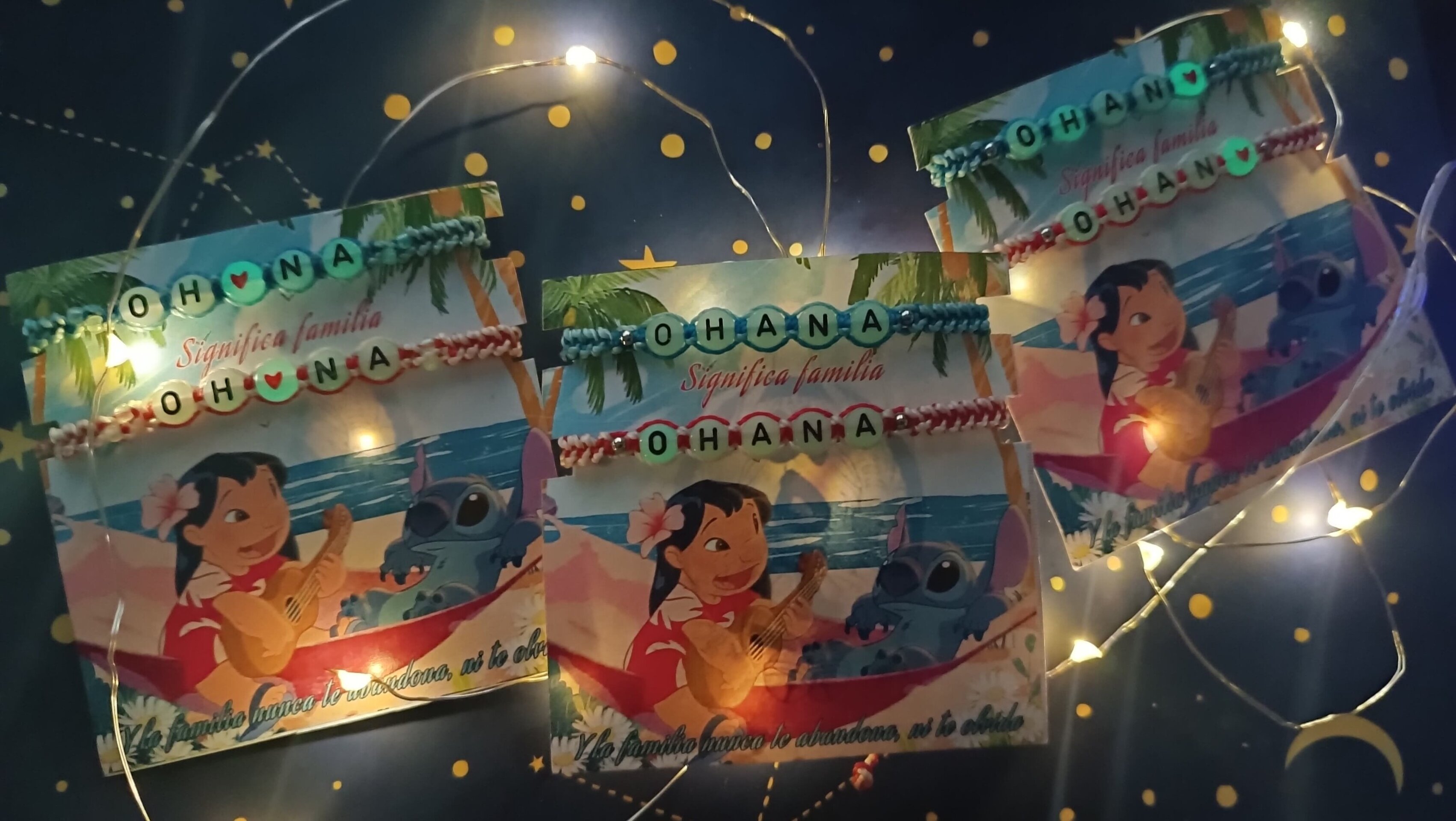 Pulseras Lilo y Stitch disney OHANA pulseras para compartir - 4