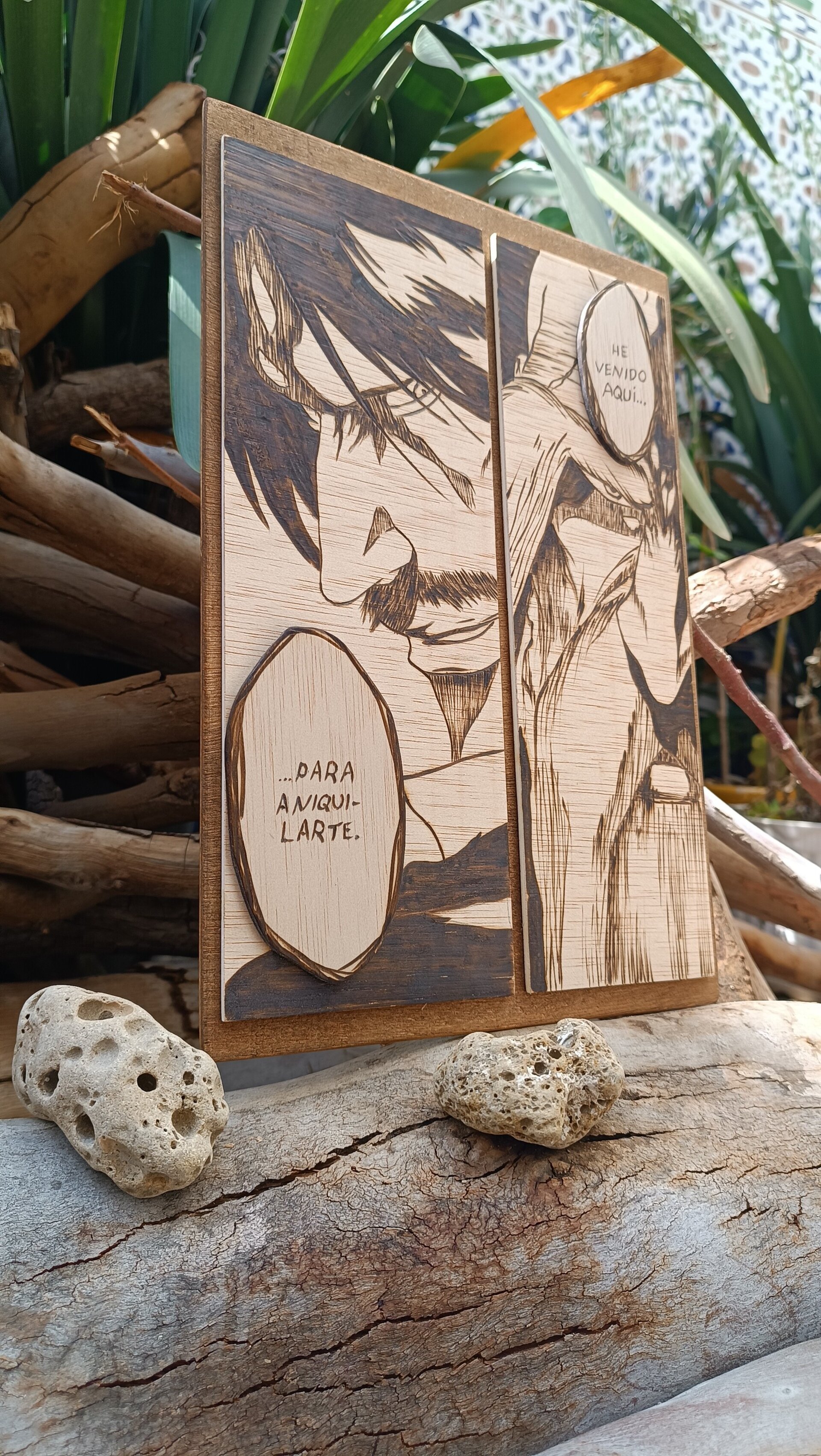 Cuadro pirograbado a mano de Bleach - 2