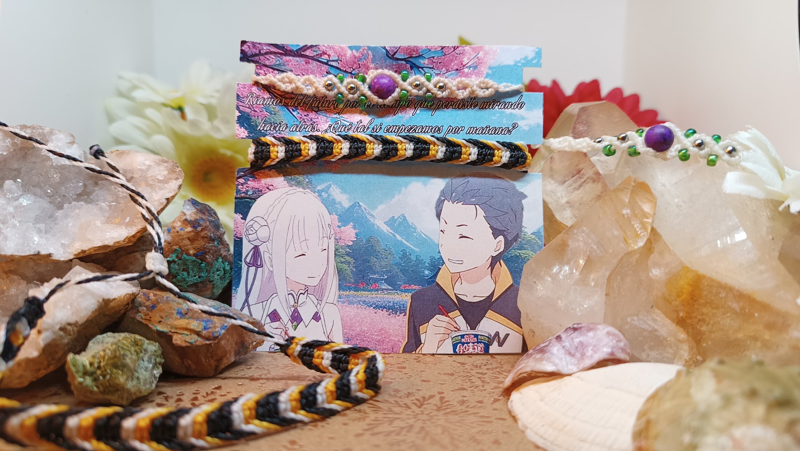 Pulseras Anime, Re;zero Emilia y Subaru - 2