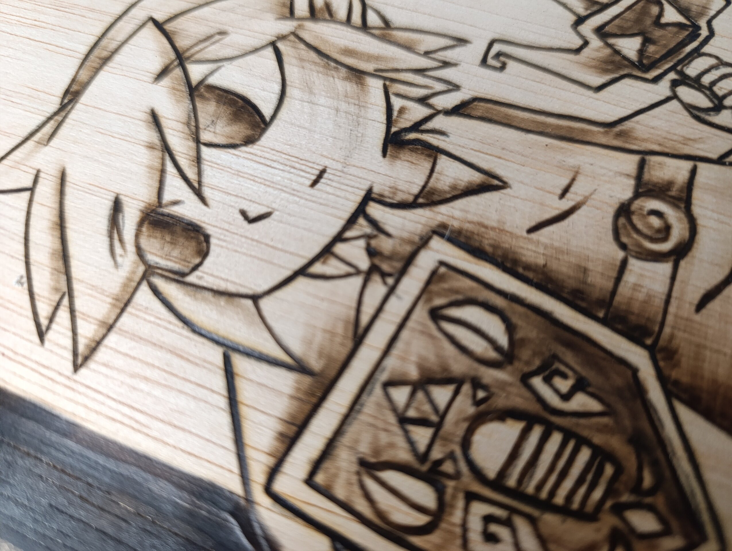 Cuadro pirograbado Zelda, link - 3
