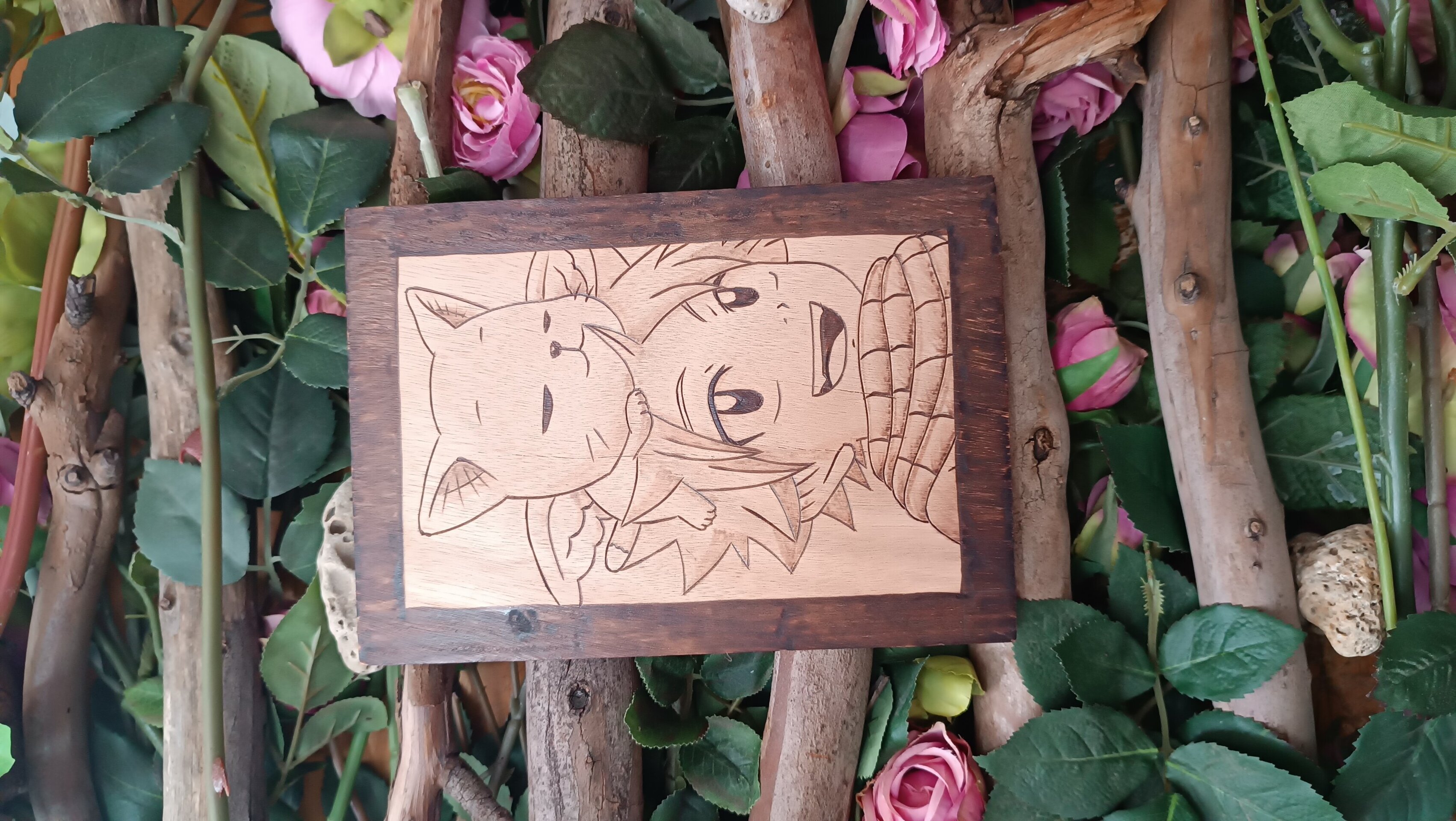 Cuadro Fairy Tail pirograbado a mano - 2