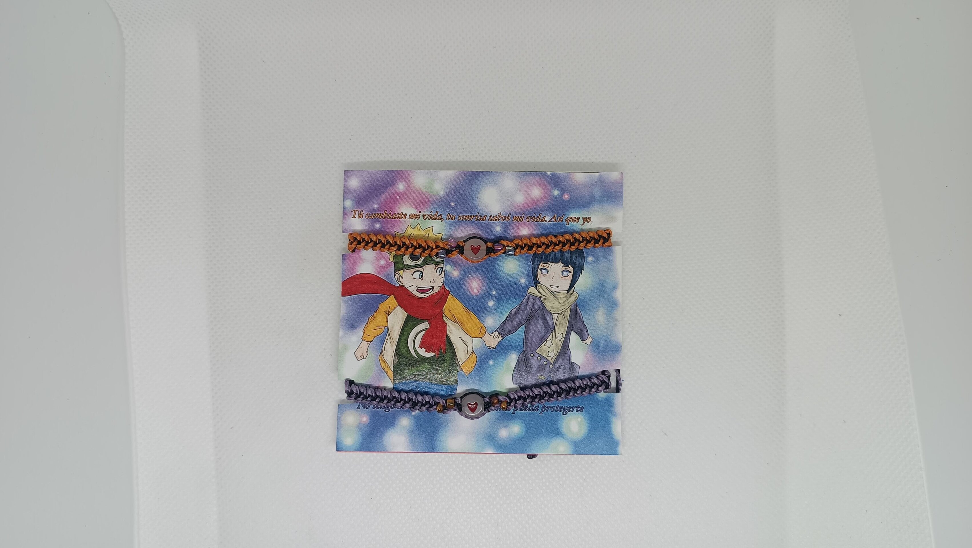 Pulseras Naruto e Hinata anime pulseras para compartir con piedra lunar - 11