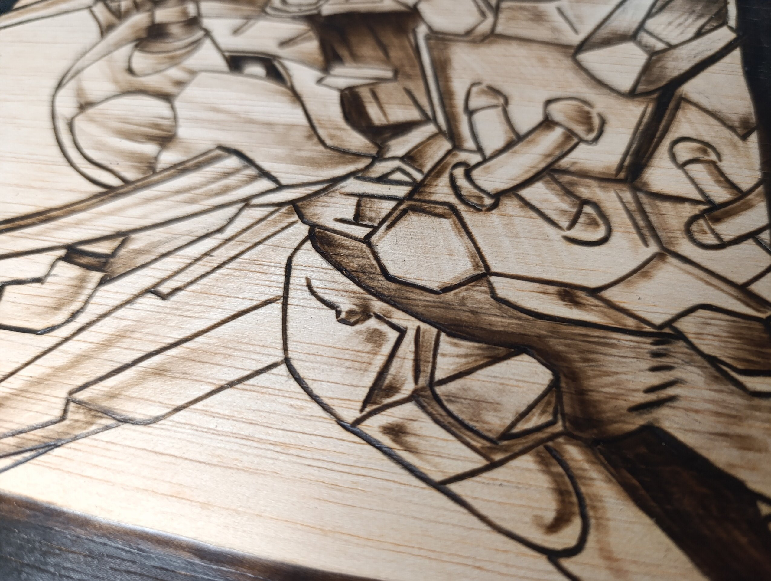 Cuadro pirograbado anime Digimon wargreymon - 4