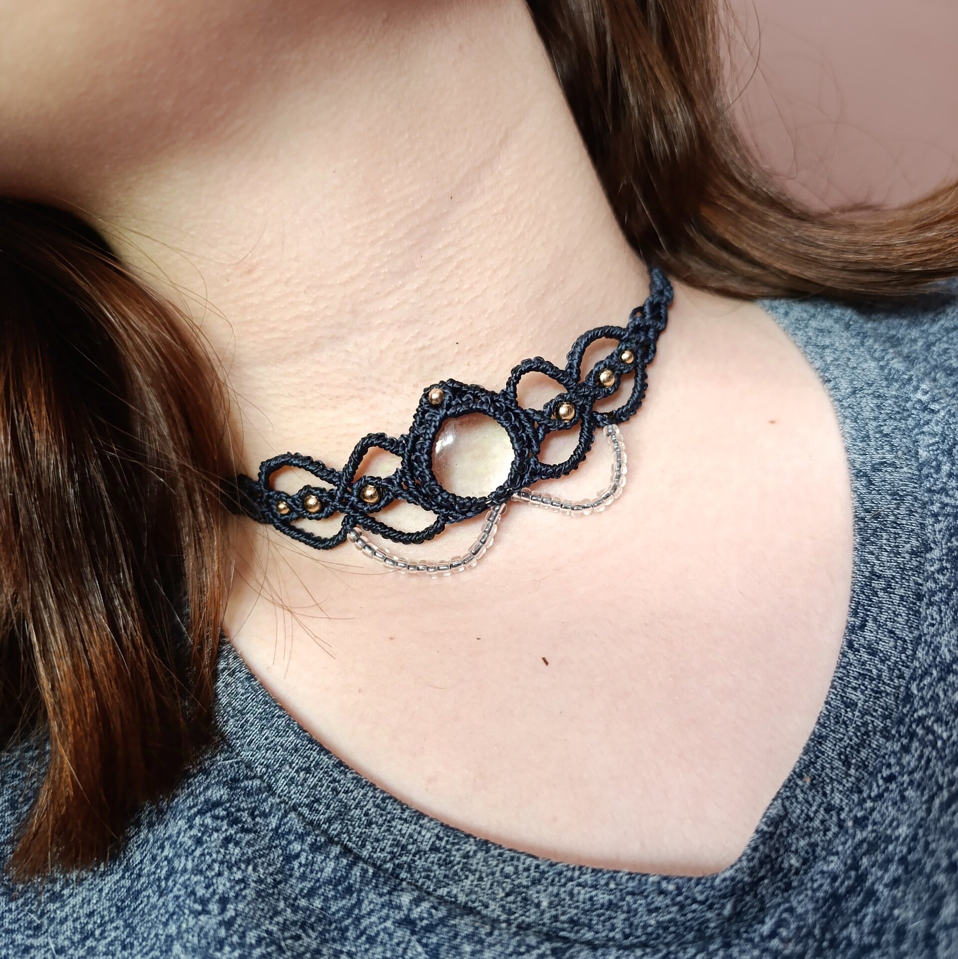 Gargantilla/Choker macramé - 3