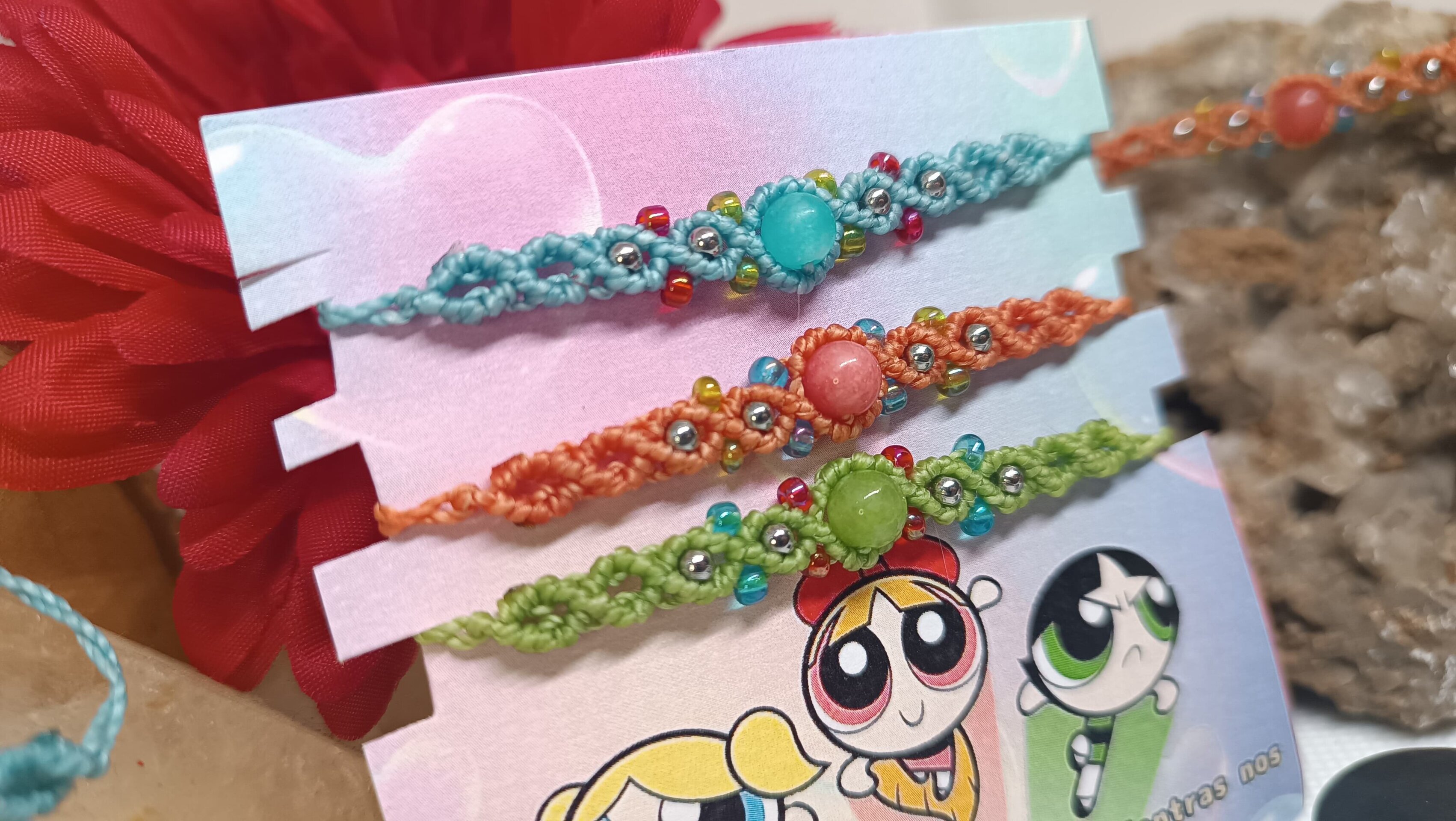 Pulseras Super nenas con piedras preciosas naturales para compartir - 2