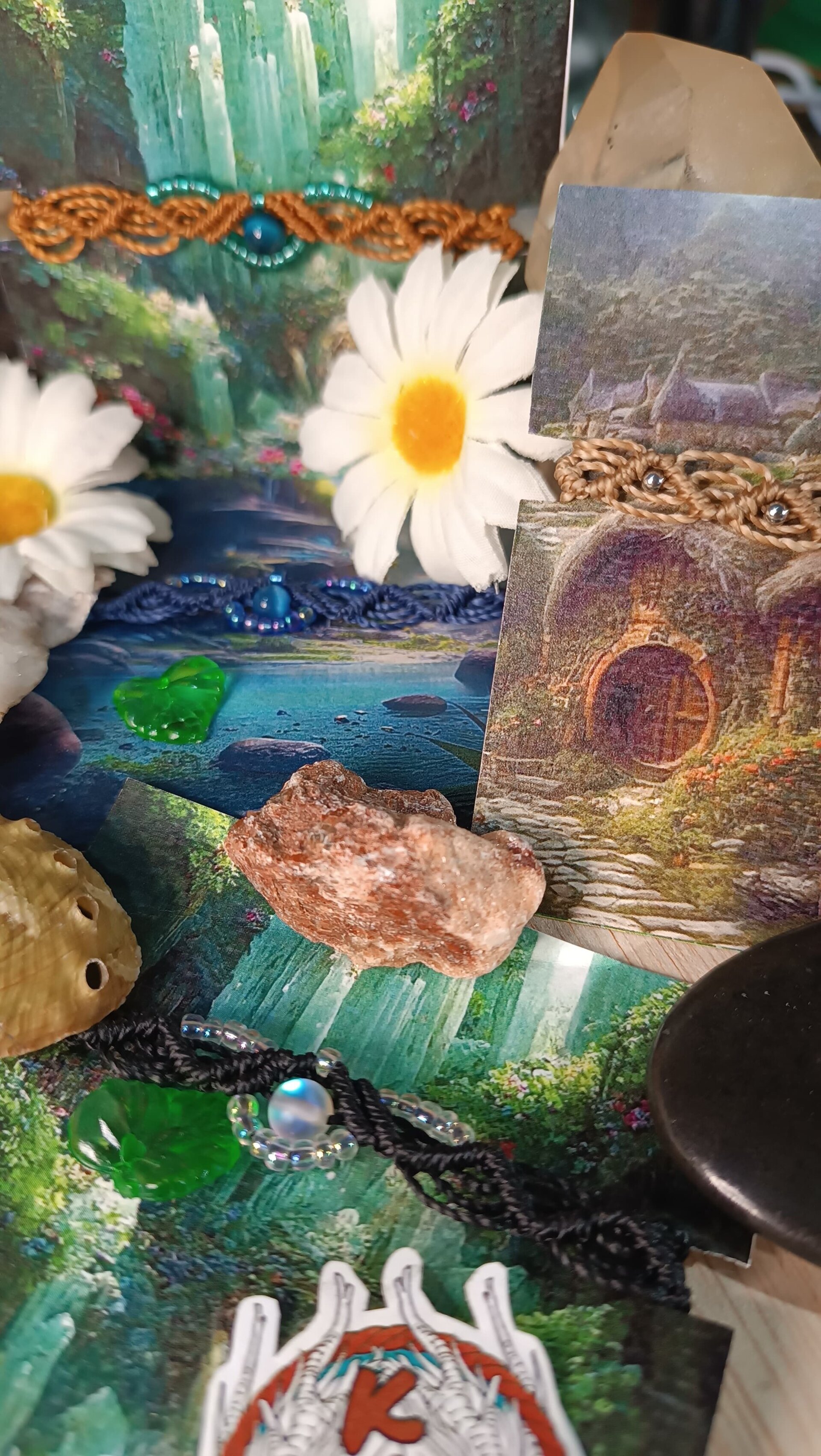 Pulseras fantasía medieval con piedras naturales y acero inoxidable - 7