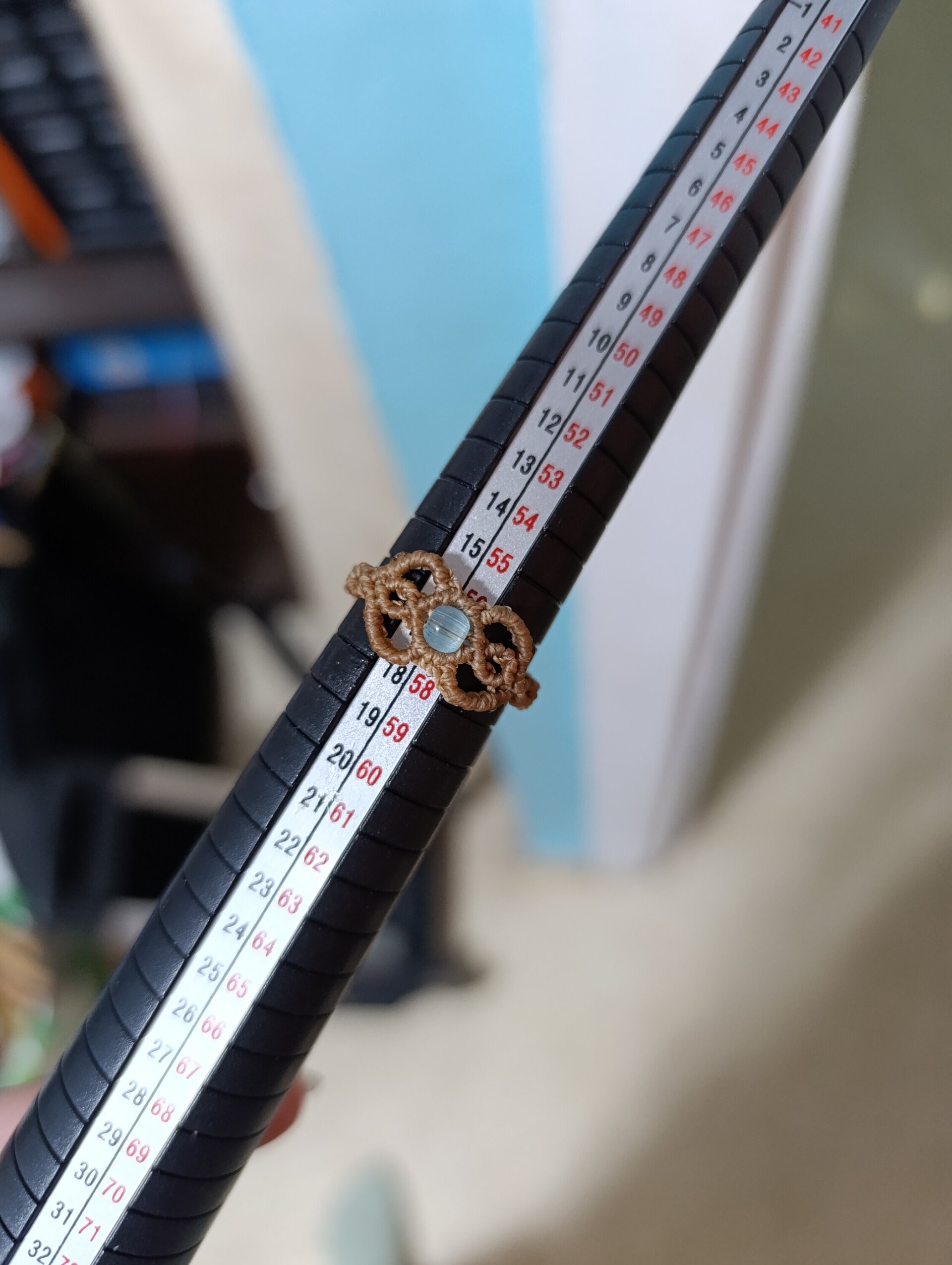 Anillo macramé con piedra - 3