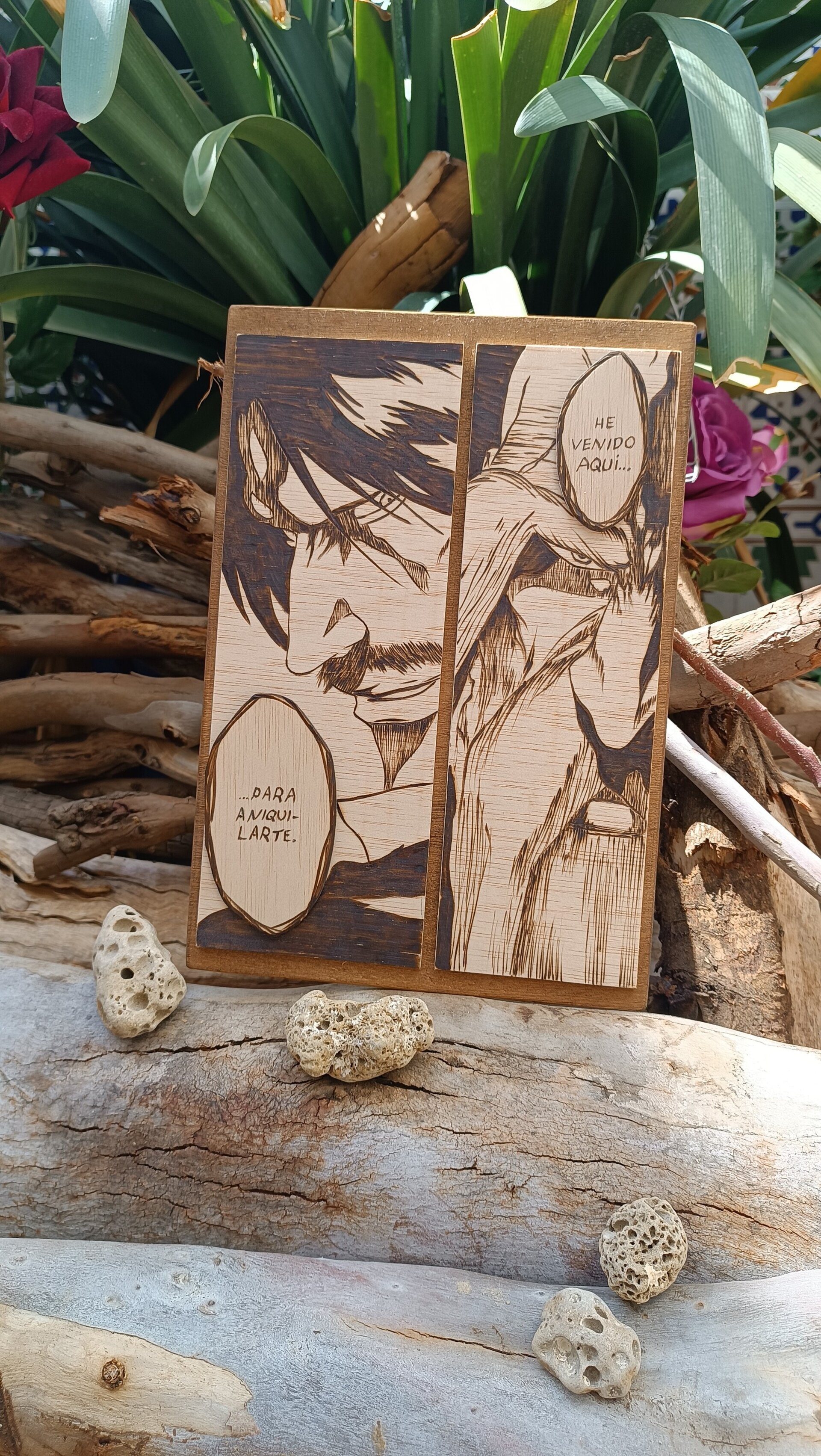 Cuadro pirograbado a mano de Bleach - 3