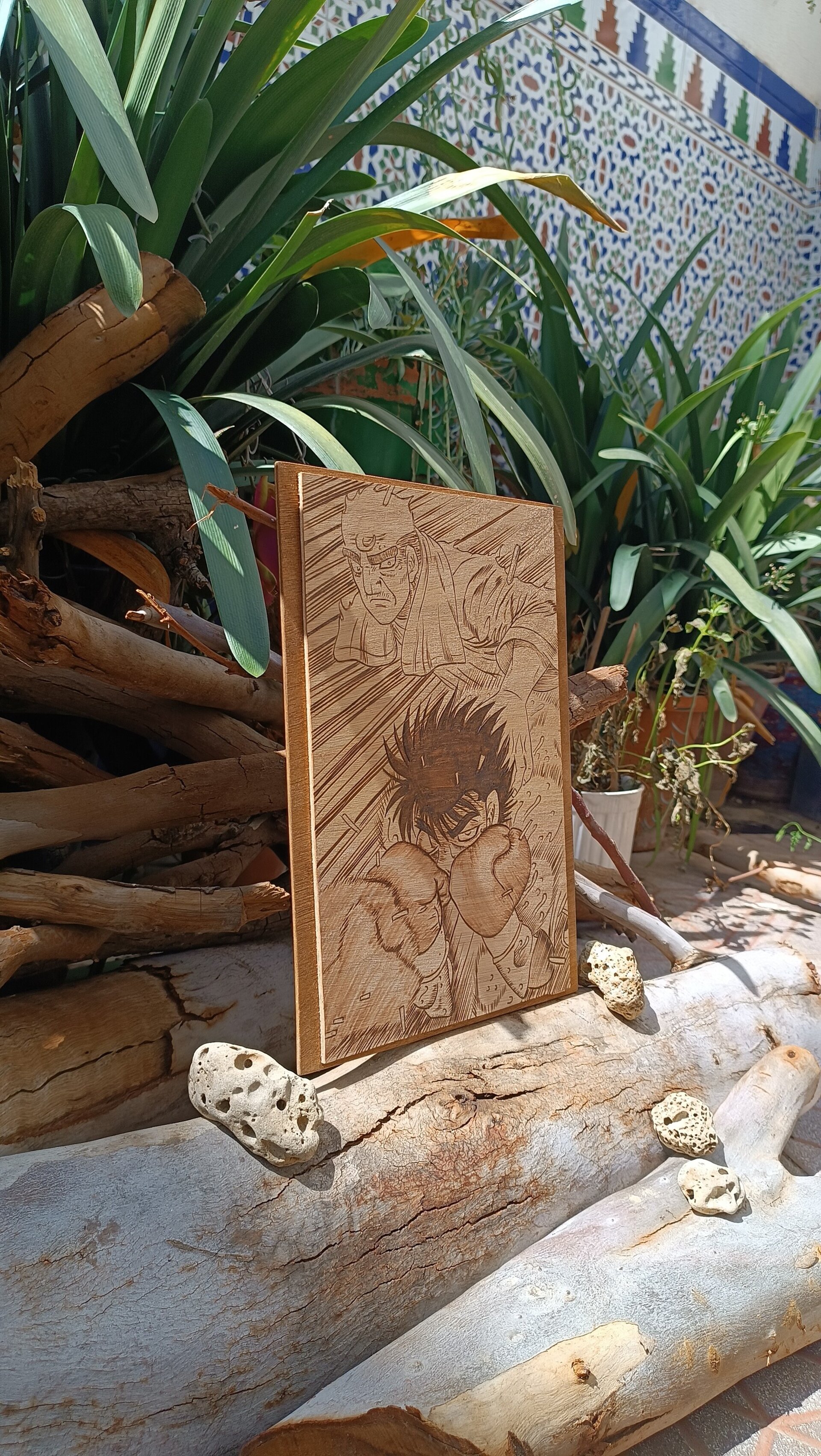 Cuadro página manga Hajime no ippo pirograbado a mano - 3