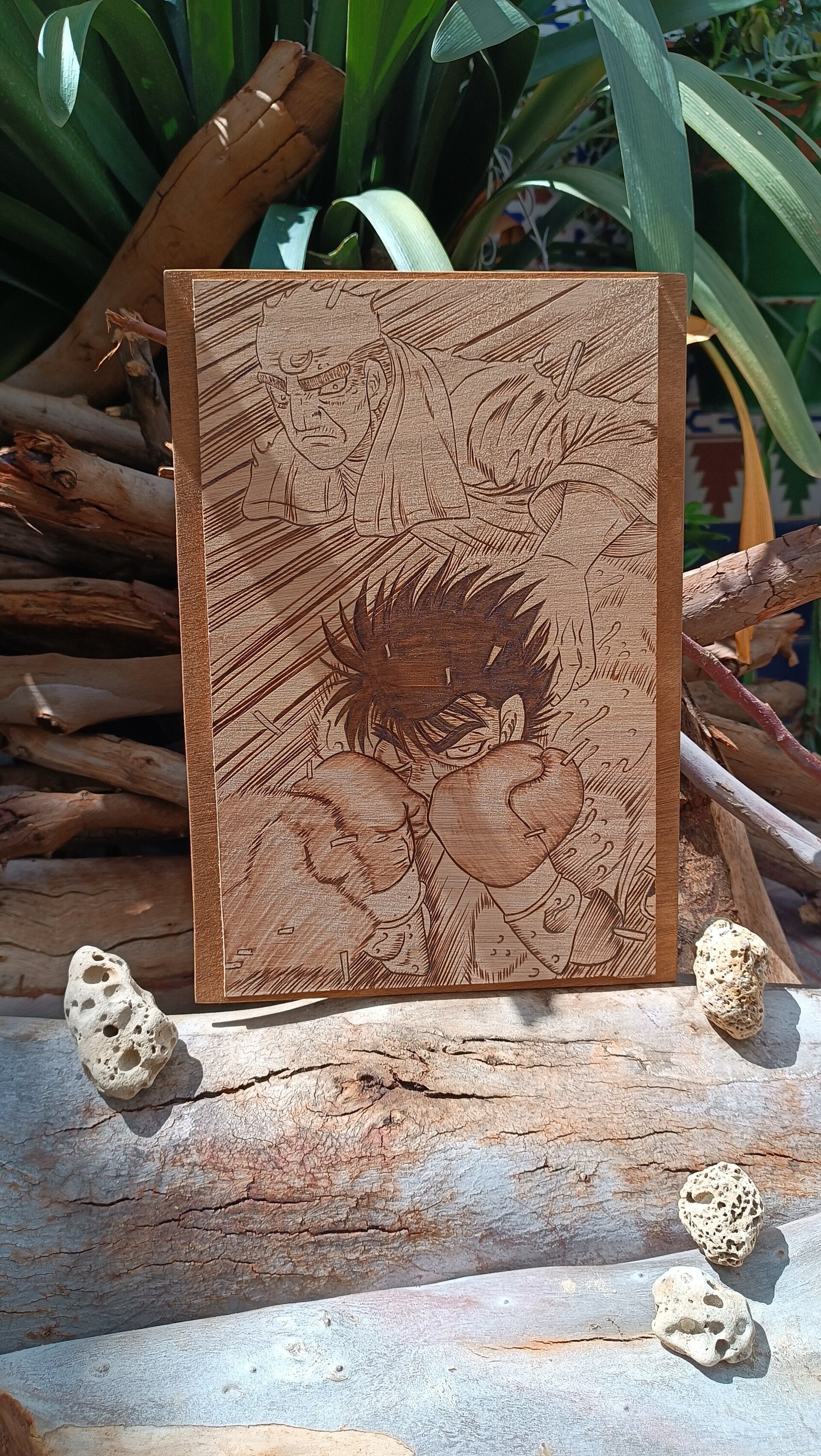 Cuadro página manga Hajime no ippo pirograbado a mano - 2