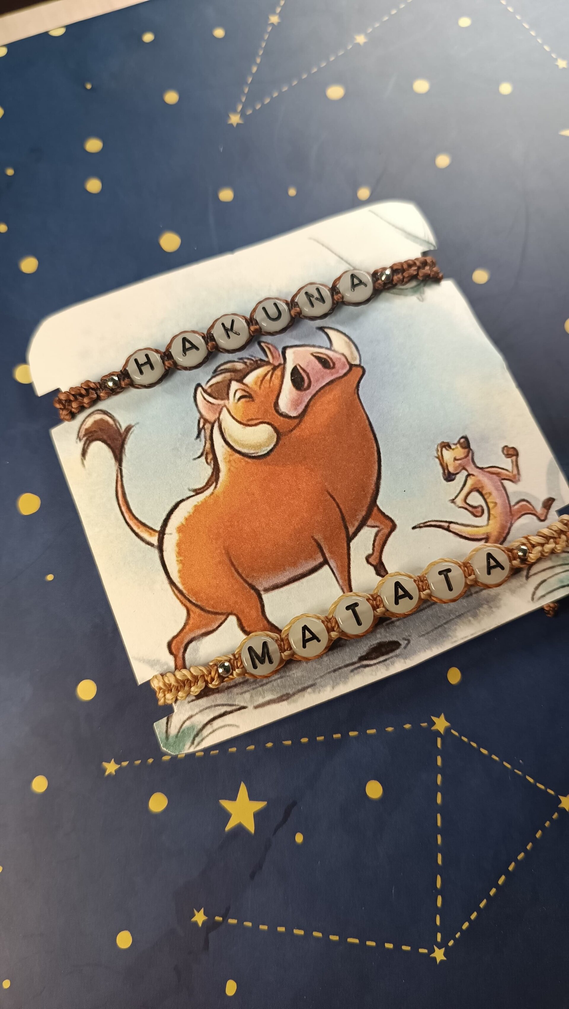 Pulsera Hakuna Matata Disney El Rey León Timón y Pumba Pulseras para compartir - 5