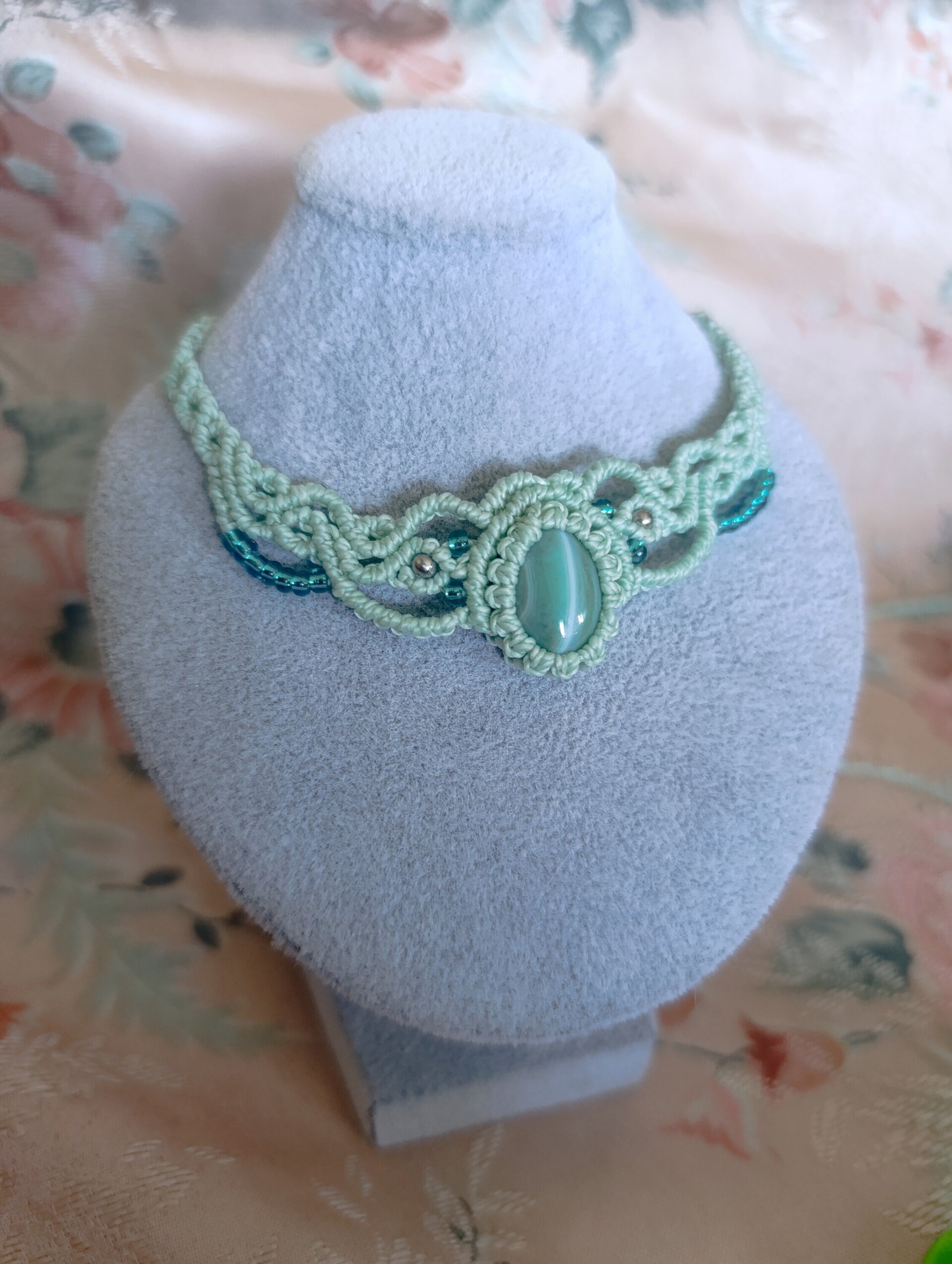Gargantilla con ágata Verde agua - 2