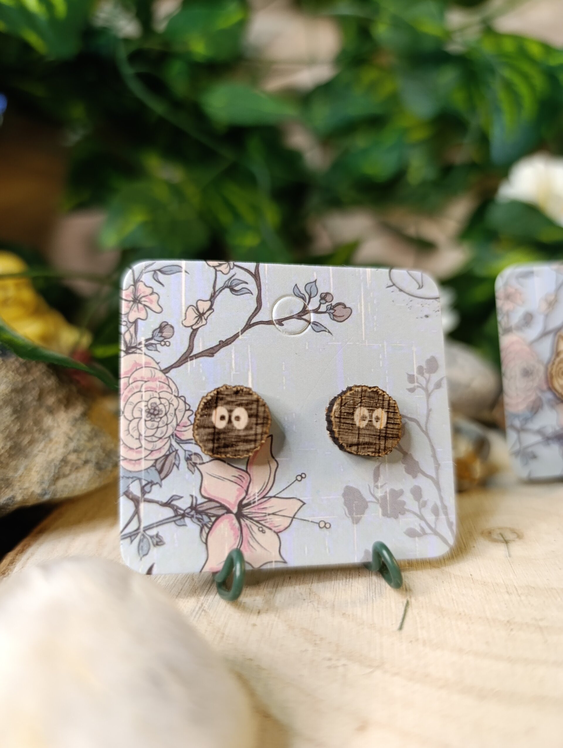 Pendientes de madera Ghibli - 3