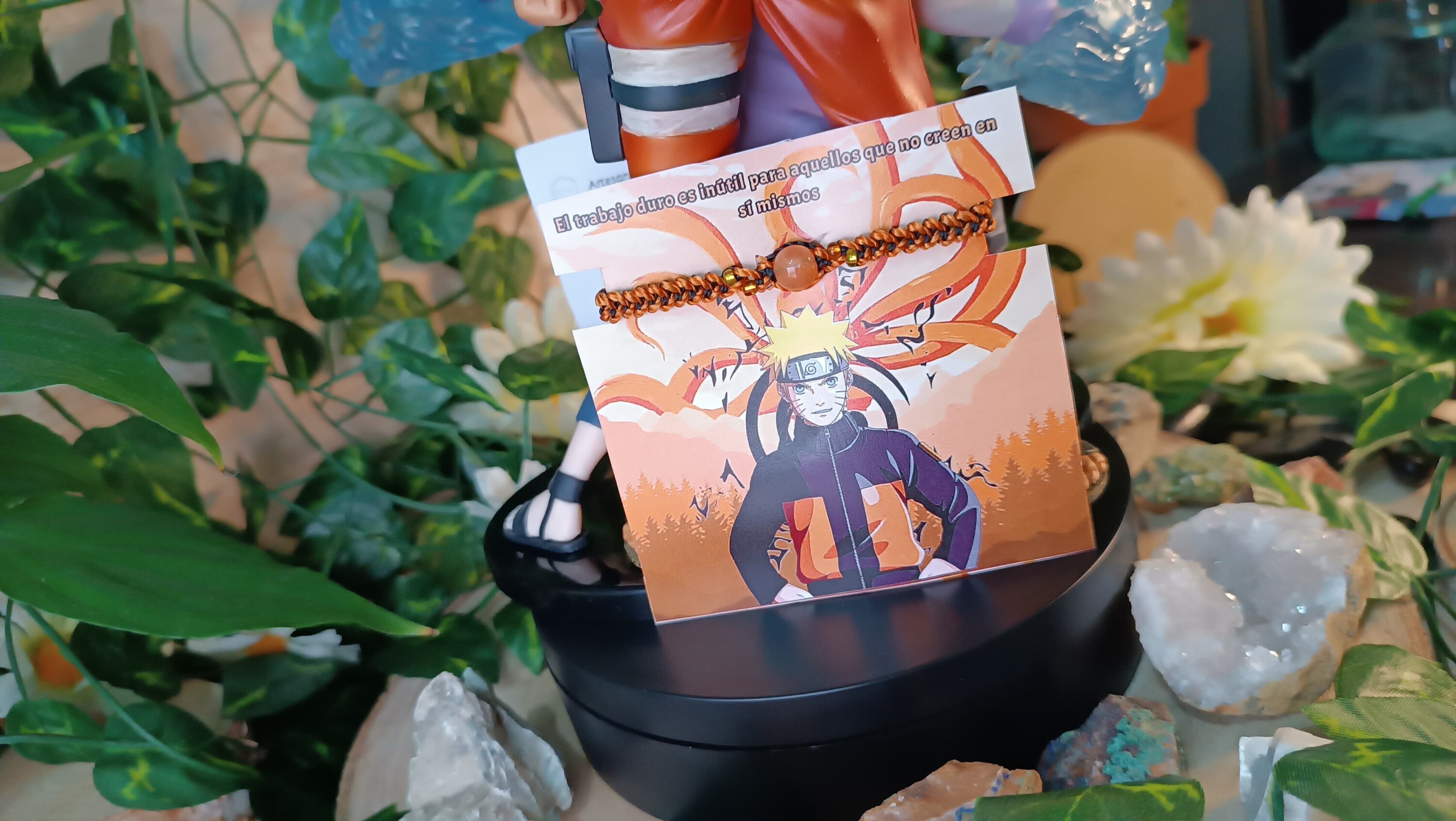 Pulseras Naruto e Hinata anime pulseras para compartir con piedra lunar - 9