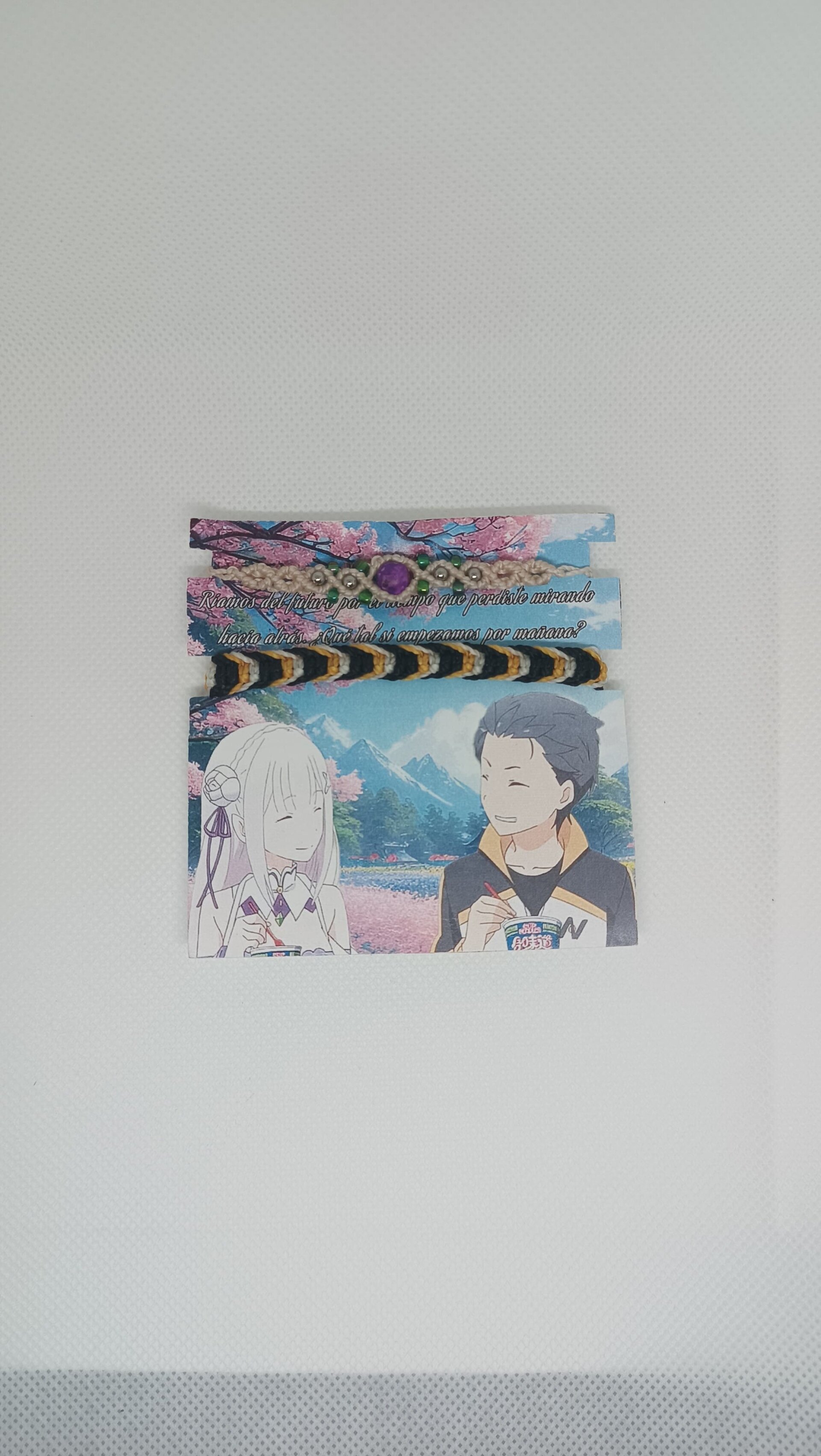 Pulseras Anime, Re;zero Emilia y Subaru - 4