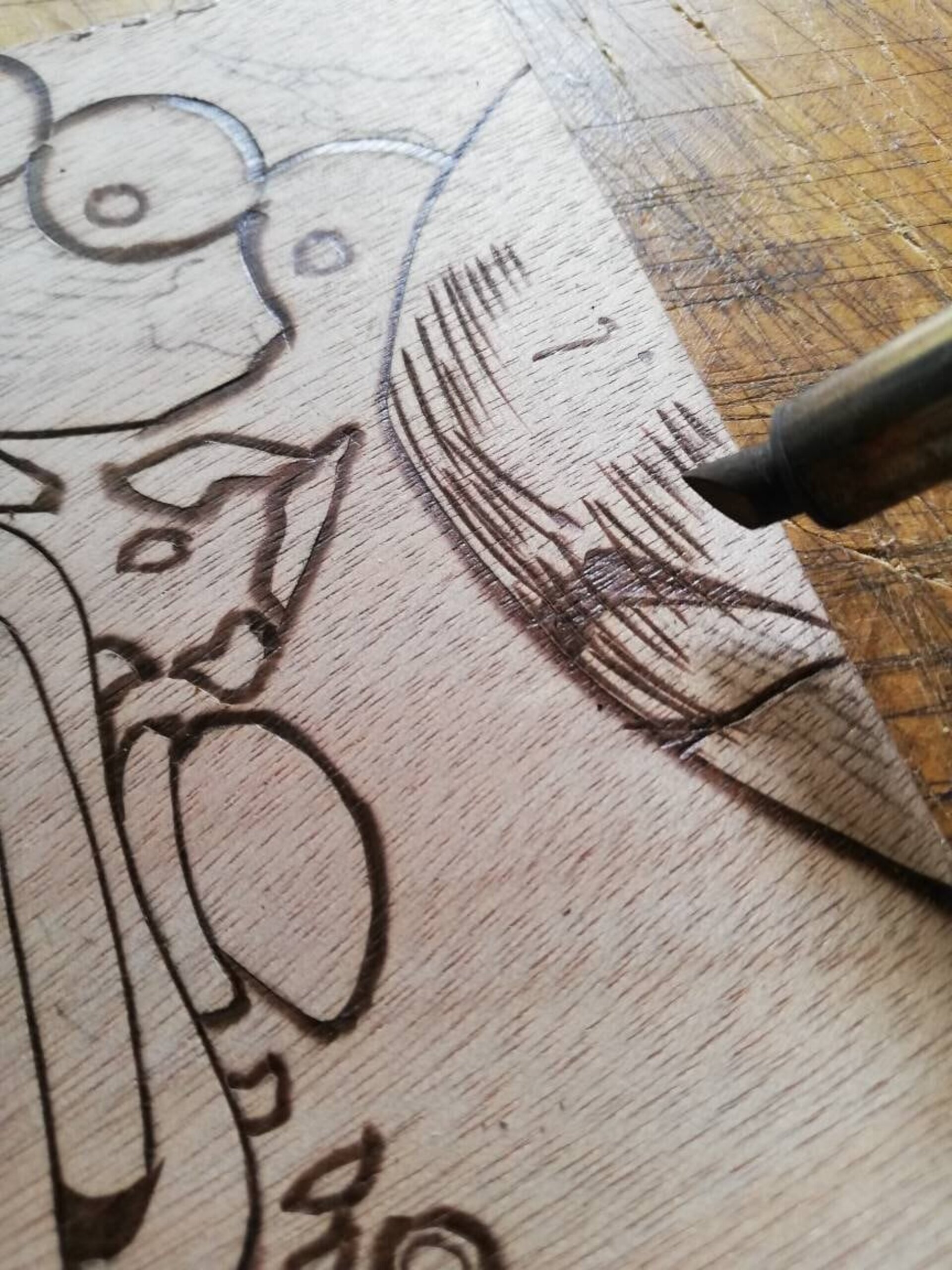 Cuadro Ace One Piece pirografia pirograbado - 3