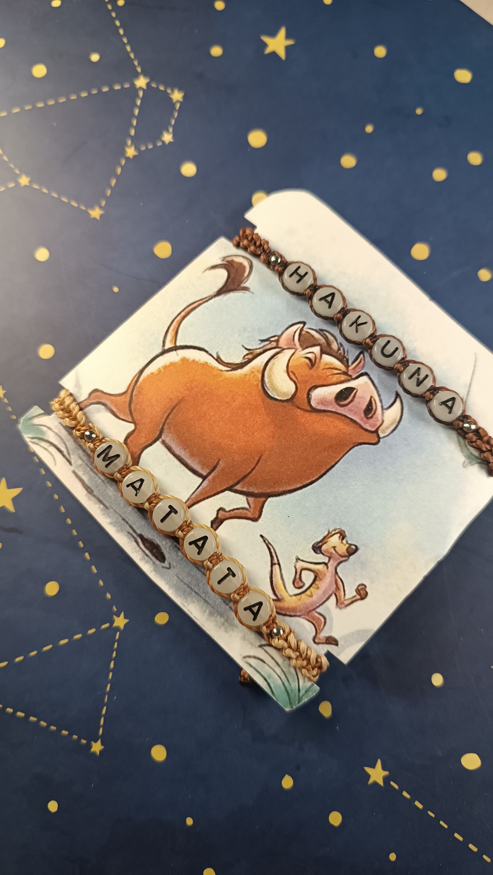 Pulsera Hakuna Matata Disney El Rey León Timón y Pumba Pulseras para compartir - 3