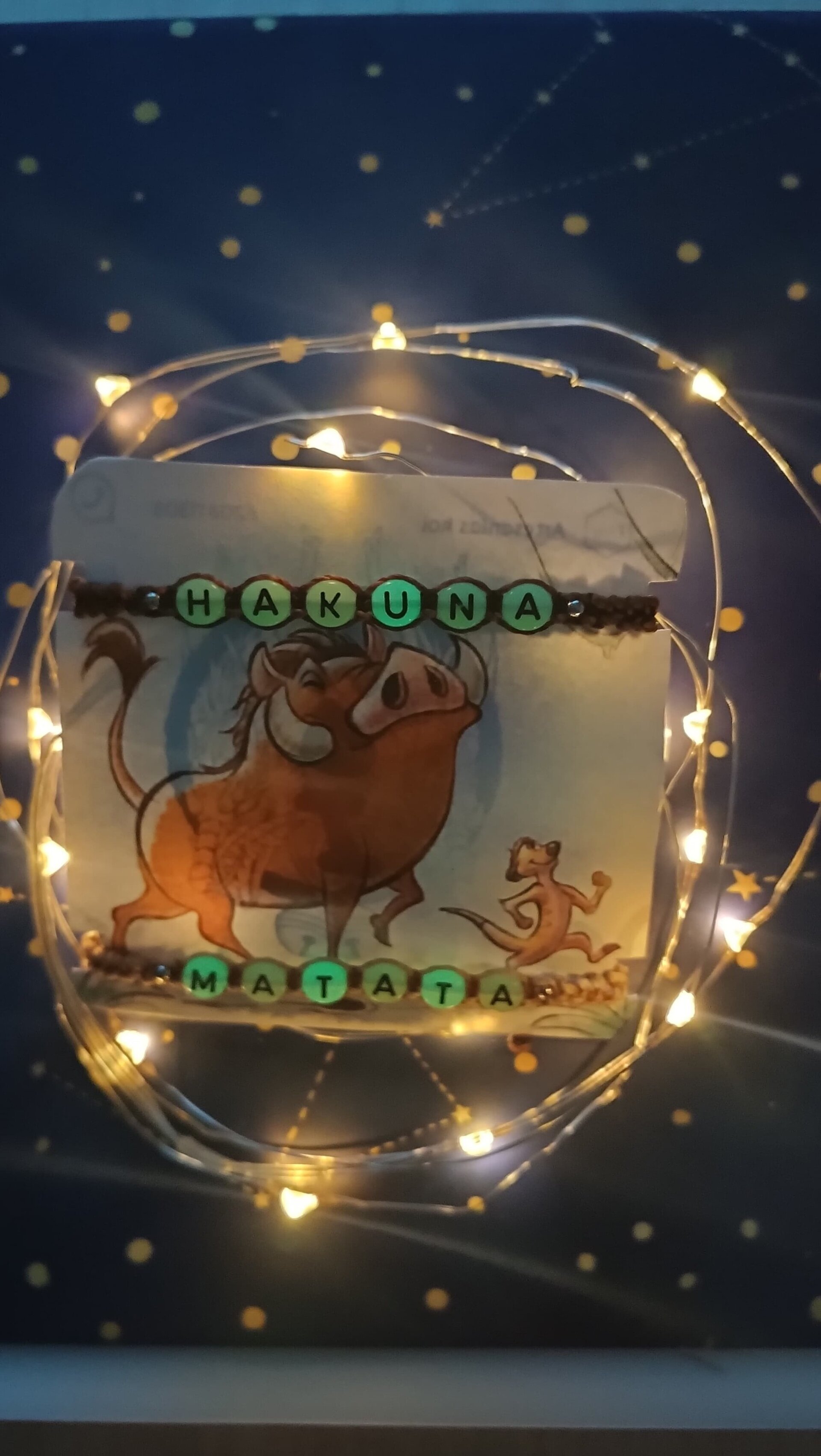 Pulsera Hakuna Matata Disney El Rey León Timón y Pumba Pulseras para compartir - 4